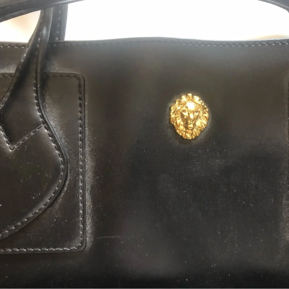 Anne Klein Black Smooth Tote with Double Handles - Picture 9 of 15